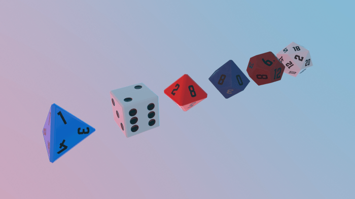 Collection Dice set for role-playing - FlippedNormals